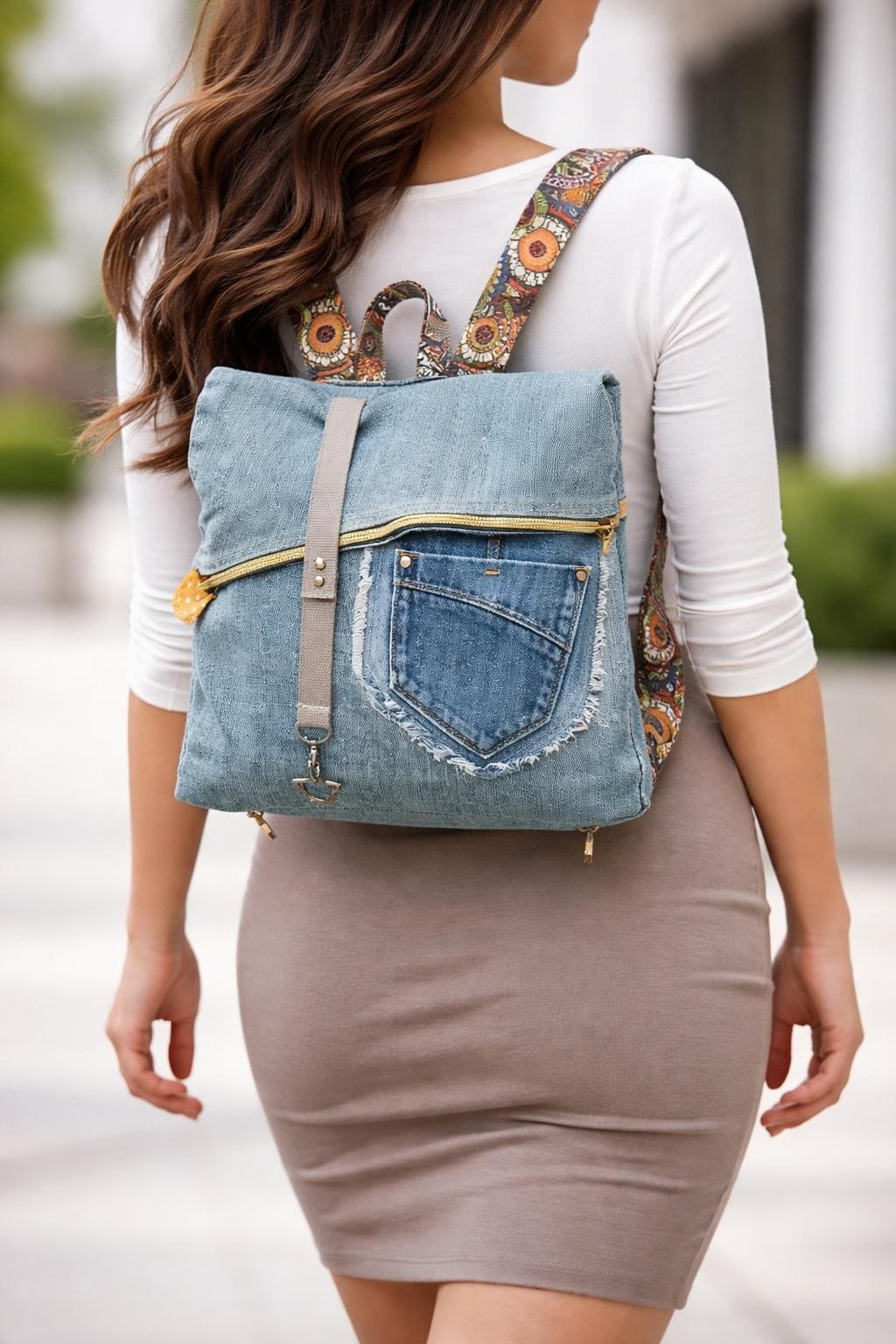 Polka denim